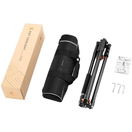K&F Concept KF4248 - statyw fotograficzny T254A7 + głowica kulowa BH-28L - zawartość zestawu